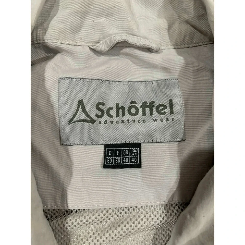 Schoffel Adventure Wear Mens Vest Beige Zip Pockets Utility Gorpcore Size‎ 50 XL